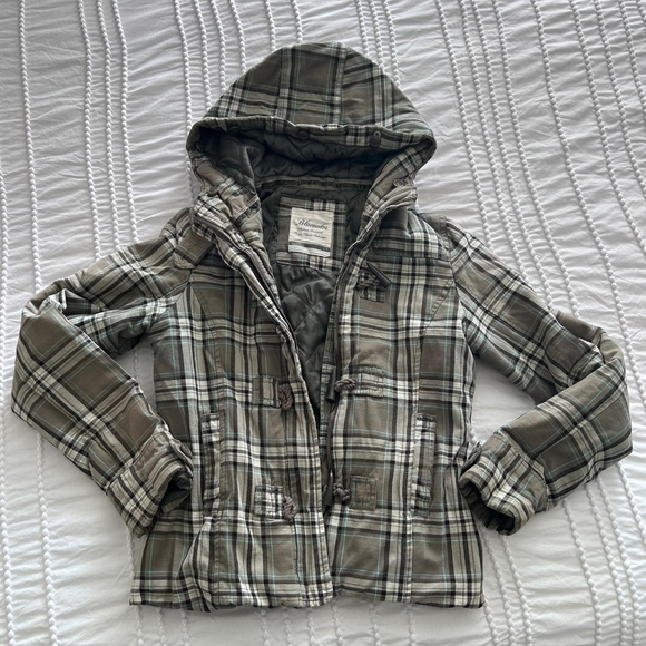 ๐ฑ PLAID VINTAGE BLUENOTES GREEN SCENE FALL JACKET - Picture 1 of 2